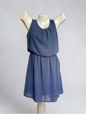 Forever 21 Navy Sleeveless Blouson Waist Dress